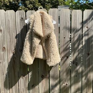 Reversible Furry Beige Vest